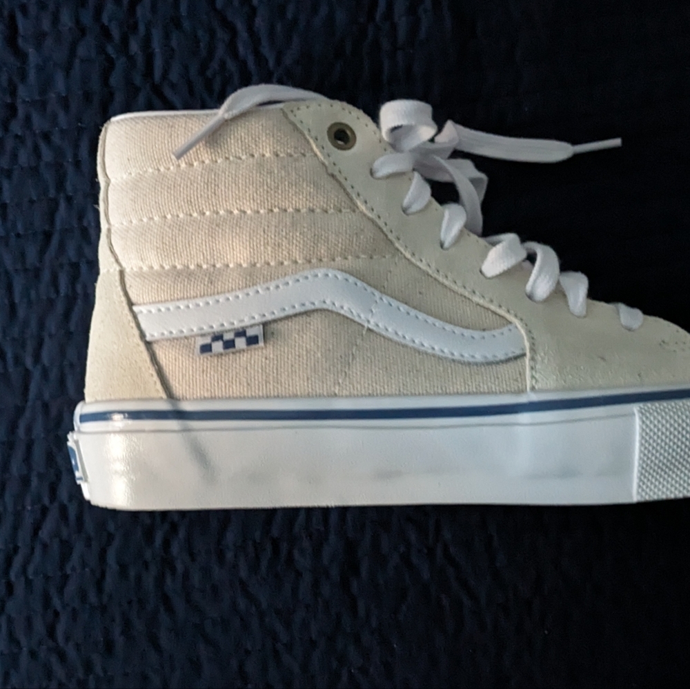 Vans SK8 Hi Raw Canvas Women 9.5 White on White VNOA5FCCACV 2022 - Picture 7 of 9